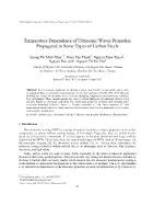 Temperature Dependence of Ultrasonic Waves Properties Propagated in Some Types of Carbon Steels