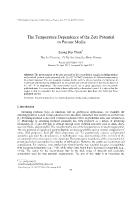 The Temperature Dependence of the Zeta Potential in Porous Media