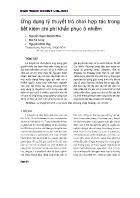 Ứng dụng lý thuyết trò chơi hợp tác trong tiết kiệm chi phí khắc phục ô nhiễm