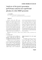 Analyses of the power generation performance and the non-Equilibrium plasma of a disk MHD generator - Le Chi Kien