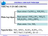 Bài giảng Công nghệ sản xuất phân bón vô cơ - Chương II: Sản xuất phân đạm