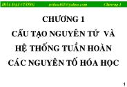 Bài giảng Hóa đại cương - Chương 1: Cấu tạo nguyên tử và hệ thống tuần hoàn các nguyên tố hóa học