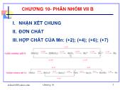 Bài giảng Hóa vô cơ - Chương 10: Phân nhóm VIIb - Nguyễn Văn Hòa