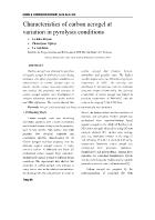 Characteristics of carbon aerogel at variation in pyrolysis conditions - Le Khac Duyen