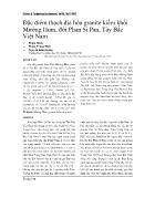 Đặc điểm thạch địa hóa granite kiềm khối Mường Hum, đới Phan Si Pan, Tây Bắc Việt Nam