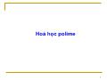 Hoá học polime - Chương 2: Trùng hợp gốc