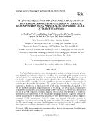 Magnetic resonance imaging (MRI) application of Fe3O4 based ferrofluid synthesized by thermal decomposition using poly (maleic anhydride -Alt-1- Octadecene) (pmao) - Le The Tam