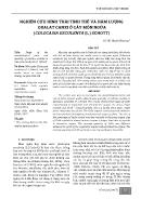 Nghiên cứu hình thái tinh thể và hàm lượng Oxalat Canxi ở cây môn ngứa (Colocasia Esculenta (l.) Schott)