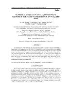 Numerical simulation of electrochemical changes in the study of corrosion in an occluded zone - Vu Anh Quang