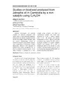 Studies on biodiesel produced from Jatropha oil in Cambodia by a noncatalytic using C2H5OH - Nguyen Van Phuoc