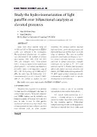 Study the hydro-Isomerization of light paraffin over bifunctional catalysts at elevated pressures - Dao Thi Kim Thoa