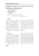 Synthesis of nano Co1-XNixFe2O4 by sol-gel method and its properties - Nguyen Truong Xuan Minh