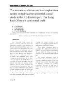 The tectonic evolution and new exploration results onhydrocarbon potential, cased study in the NE-Eastern part, Cuu Long basin,Vietnam continental shelf - Tran Nhu Huy