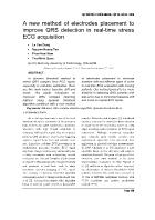 A new method of electrodes placement to improve QRS detection in real-Time stress ECG acquisition