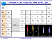 Bài giảng Hóa vô cơ A - Chương II: Các nguyên tố phân nhóm IA(Me) - Nguyễn Văn Hòa