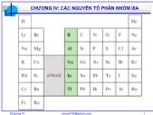 Bài giảng Hóa vô cơ A - Chương IV: Các nguyên tố phân nhóm IIIA - Nguyễn Văn Hòa