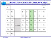 Bài giảng Hóa vô cơ A - Chương VI: Các nguyên tố phân nhóm VA(E) - Nguyễn Văn Hòa