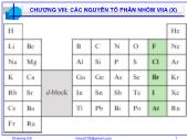 Bài giảng Hóa vô cơ A - Chương VIII: Các nguyên tố phân nhóm VIIA(X) - Nguyễn Văn Hòa