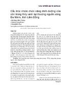 Cấu trúc nhóm chức năng dinh dưỡng của côn trùng thủy sinh tại thượng nguồn sông Đa Nhim, tỉnh Lâm Đồng