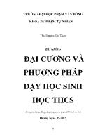 Giáo trình Đại cương và phương pháp dạy sinh học THCS - Trương Thị Thảo