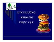 Giáo trình Dinh dưỡng khoáng thực vật