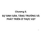 Giáo trình Sinh học đại cương - Phần 3: Thực vật - Chương 9: Sự sinh sản, tăng trưởng và phát triển ở thực vật - Võ Thanh Phúc