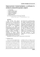 Improvement implementation a software to analysis polysomnography signal