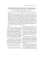 Nghiên cứu di truyền quần thể của trai tai tượng (Tridacna spp.) (Tridacninae) ở vùng biển Nam Trung Bộ và Nam Bộ Việt Nam - Nguyễn Thị Anh Thư