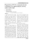 Preparation of N-TiO2 nanomaterial and evaluation of its photocatalytic activity under visible light