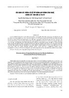 Xác định các thông số để xây dựng quy trình công nghệ chưng cất tinh dầu lá tía tô - Nguyễn Thị Hoàng Lan