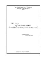 Bài giảng Phương pháp dạy học kĩ thuật công nghiệp ở trung học cơ sở - Trương Văn Thanh