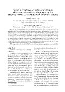 Giảng dạy môn giao tiếp liên văn hóa bằng phương pháp dạy học qua dự án: Trường hợp giao tiếp liên văn hóa Việt - Trung - Nguyễn Đại Cồ Việt