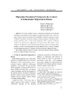 Migration Potential of Vietnam in the Context of Educational Migration in Russia - Elena E. Pismennaya