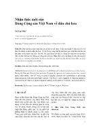 Nhận thức mới của Đảng Cộng sản Việt Nam về dân chủ hóa