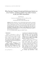 What Explains Vietnam's Exceptional Performance Relative to other Countries, and What Explains Gaps within Vietnam, on the 2012 PISA Assessment? - Paul Glewwe