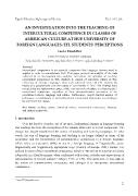 An investigation into the teaching of intercultural competence in classes of American culture at Hue university of foreign languages: EFL students’ perceptions - Cao Le Thanh Hai