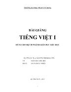 Bài giảng Tiếng Việt I (Dùng cho hệ CĐ ngành Giáo dục tiểu học) - Nguyễn Thị Hồng Liên