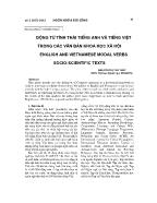 Động từ tình thái tiếng Anh và tiếng Việt trong các văn bản khoa học xã hội - Nguyễn Thị Thu Thủy