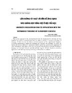 Liên tưởng từ ngữ và vấn đề ứng dụng vào giảng dạy tiếng Việt ở bậc Tiểu học - Đinh Văn Thiện