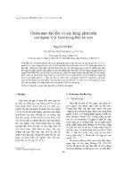 Chuẩn mực đạo đức và xây dựng, phát triển con người Việt Nam trong thời kỳ mới - Nguyễn Chí Bền