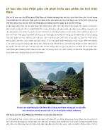 Di sản văn hóa phật giáo với phát triển sản phẩm du lịch Việt Nam