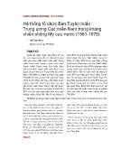 Hệ thống tổ chức Ban Tuyên huấn Trung ương Cục miền Nam trong kháng chiến chống Mỹ cứu nước (1961-1975) - Đỗ Văn Biên