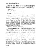 Quá trình hình thành và phát triển đường lối đổi mới về kinh tế ở Việt Nam (1986-2015)