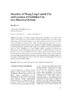 Structure of Thang Long Capital City and Location of Forbidden City over Historical Periods - Phan Huy Le