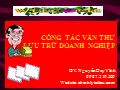 Bài giảng Công tác văn thư lưu trữ doanh nghiệp - Nguyễn Duy Vĩnh