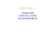 Bài giảng Kinh tế lượng - Chương 1: Nhập môn kinh tế lượng (Econometrics)