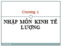 Bài giảng Kinh tế lượng - Chương 1: Nhập môn kinh tế lượng - Trần Thị Tuấn Anh