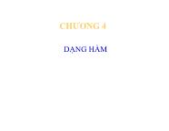 Bài giảng Kinh tế lượng - Chương 4: Dạng hàm