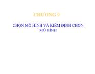 Bài giảng Kinh tế lượng - Chương 9: Chọn mô hình và kiểm định chọn mô hình