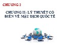 Bài giảng Kinh tế quốc tế - Chương II: Lý thuyết cổ điển về mậu dịch quốc tế